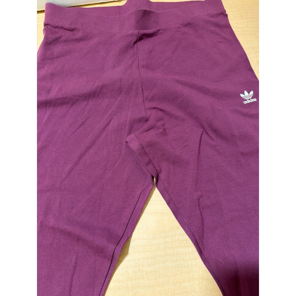 Adidas Originals‎ Trefoil Leggings Burgundy Plum Womens XL Athletic Tights